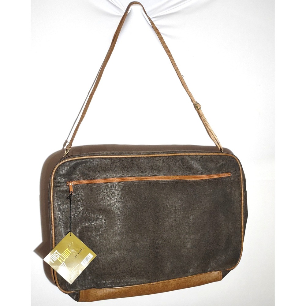 Aramis First Flight Travel Bag Brown Tan Messenger Shoulder Weekender NWT